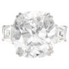 GIA Certified 4 Carat Old Mine Cushion Cut Diamond Platinum Ring