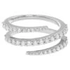 0.85 Carat Diamond Multi-Row Spiral Engagement Ring In 18k White Gold