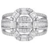 Taper Baguette Cluster Ring In 18 Karat White Gold -Mode Bijouterie Magasin j 17958942 1671169403770 bg processed