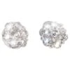 Unknown Contemporary 18 Carat White Gold Brilliant Diamond Cluster Studs Style Earrings