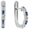 Unknown Alternate Baguette Blue Sapphire And Round Diamond Earrings In 14K White Gold -Mode Bijouterie Magasin j 18010362 1671679523910 bg processed