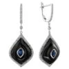 Unknown Sapphire Onyx Diamond Marquise Shape Dangle Earrings In 14K White Gold 2 Unknown Sapphire Onyx Diamond Marquise Shape Dangle Earrings In 14K White Gold -Mode Bijouterie Magasin j 18069202 1672278162963 bg processed