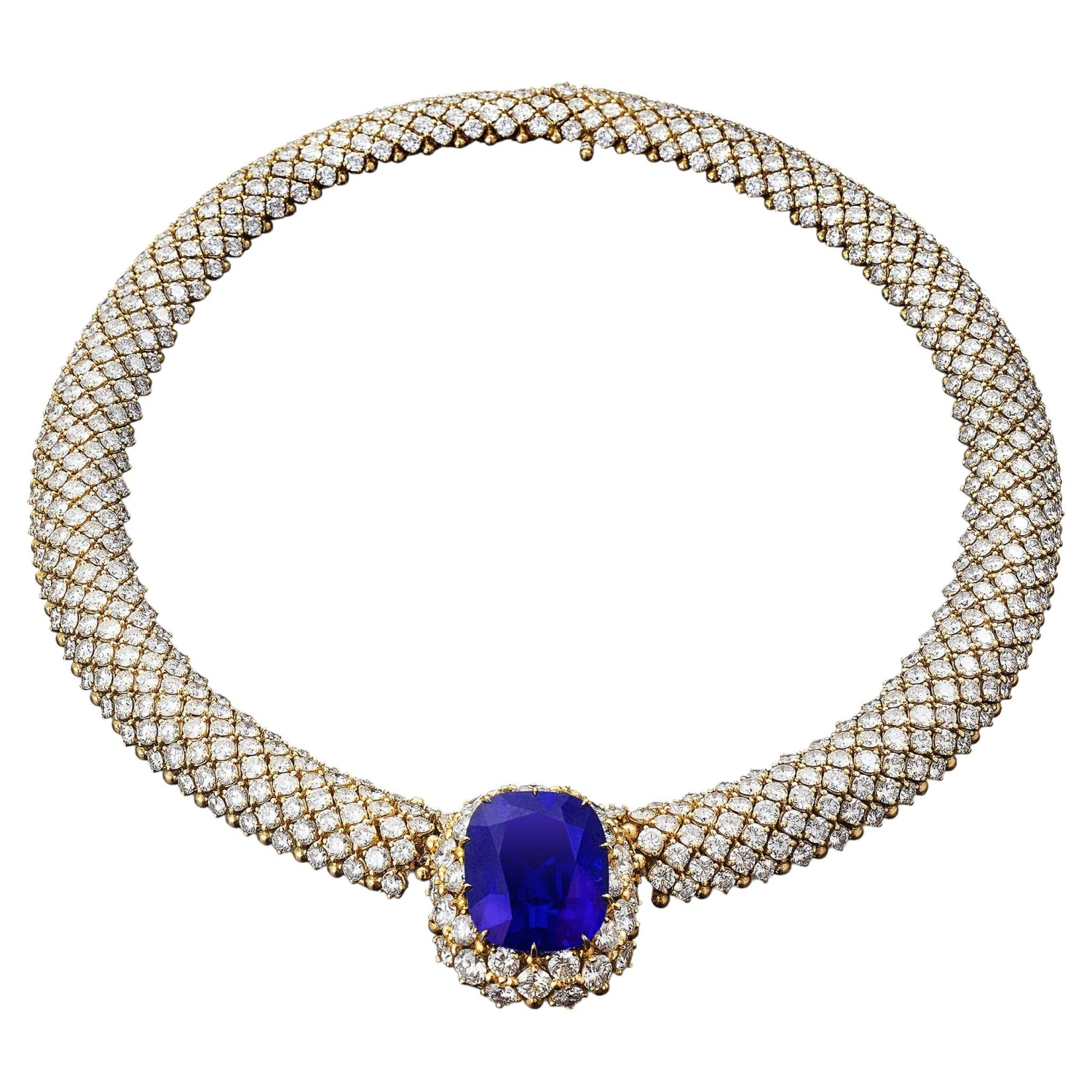 Unknown Tanzanite And Diamond Convertible Necklace 3 Unknown Tanzanite And Diamond Convertible Necklace