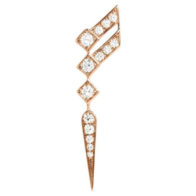 STATEMENT Paris - Unit Earring Stairway Wings Diamonds & Pink Gold 0, 35ct Right 3 STATEMENT Paris - Unit Earring Stairway Wings Diamonds & Pink Gold 0, 35ct Right