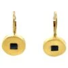 Robin Rotenier 18 Karat Satin Yellow Gold Drop Earrings W Sapphire