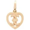 Vintage Cartier Double C Heart Charm In 18k Rose Gold