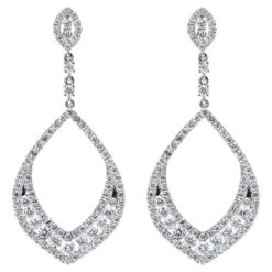 5 Carat Diamond Dangle Earrings Certified