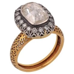 Rose Cut Diamond Victorian Style Ring