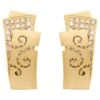 Champagne Diamonds 18 Karat Yellow Gold Veil Earrings