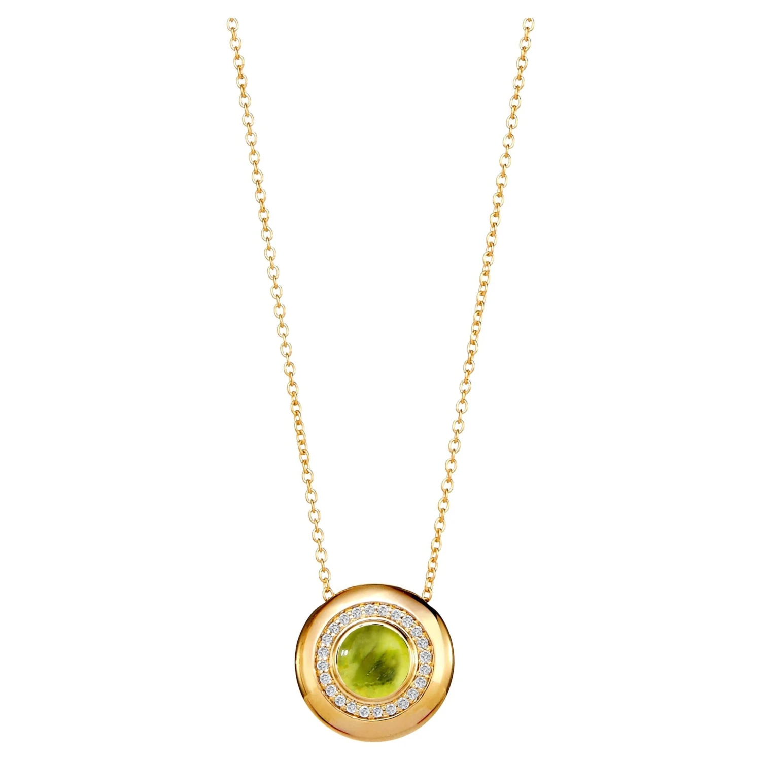 Syna Yellow Gold Cosmic Necklace With Peridot And Diamonds 3 Syna Yellow Gold Cosmic Necklace With Peridot And Diamonds