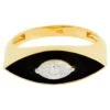 0.45 Carat Solitaire Diamond Evil Eye Ring 14k Yellow Gold Black Enamel Jewelry -Mode Bijouterie Magasin j 18842652 1679983698903 bg processed