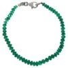 Unknown Modern Faceted Emerald Bead Bracelet With Platinum And Diamond Clasp