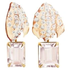 18 Karat Rose Gold Clip-On Earrings With 62 Diamonds And Morganites -Mode Bijouterie Magasin j 18892762 1680399992144 bg processed