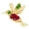 14k Gold Hummingbird Pendant With Rubies, Bird Pendant With Colored Gemstones 2 14k Gold Hummingbird Pendant With Rubies, Bird Pendant With Colored Gemstones -Mode Bijouterie Magasin j 19084812 1682197572731 bg processed