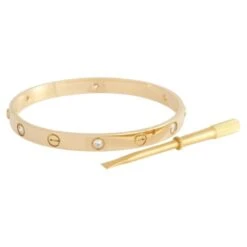 Cartier Love 18k Yellow Gold 6 Diamond Bracelet