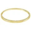 14 Carat Diamonds 18 Karat Matte Yellow Gold Plain Bangle "Art Deco" Collection