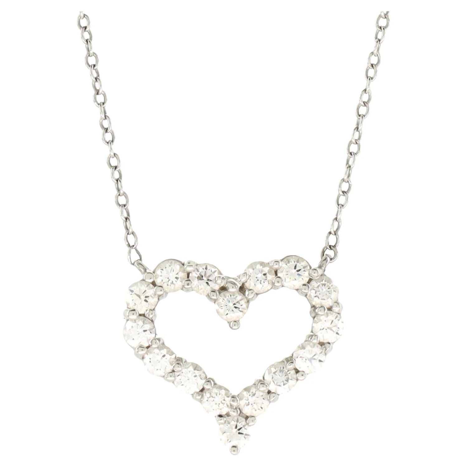 Tiffany & Co. Sentimental Heart Necklace Platinum With Diamonds Small 3 Tiffany & Co. Sentimental Heart Necklace Platinum With Diamonds Small