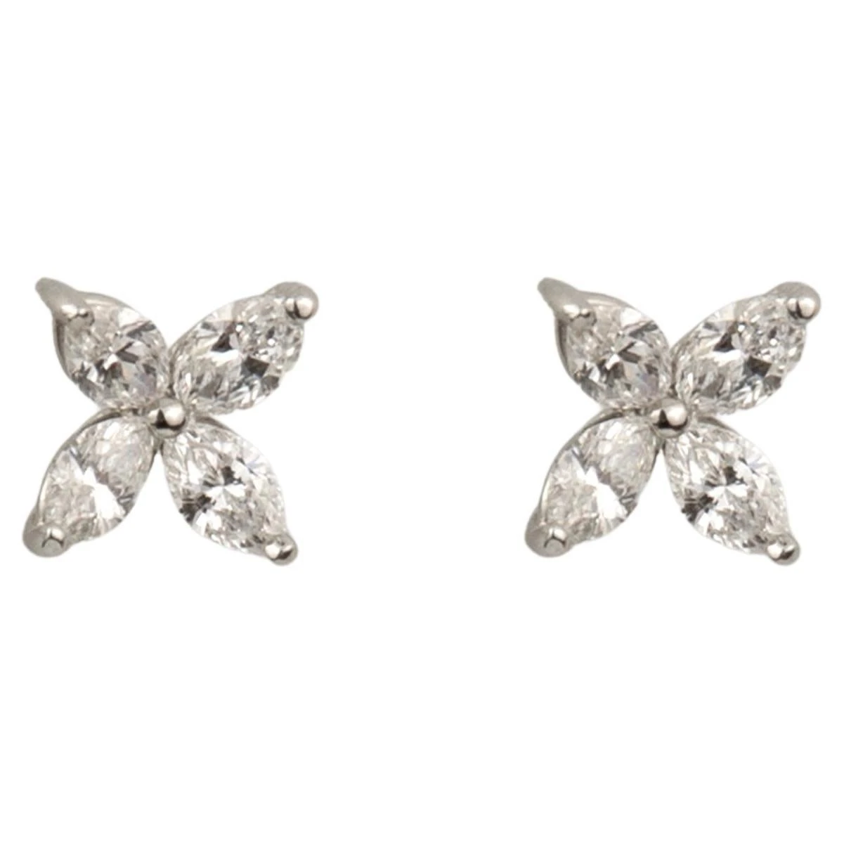 Tiffany & Co. "Victoria" Platinum Diamond Earrings 3 Tiffany & Co. "Victoria" Platinum Diamond Earrings