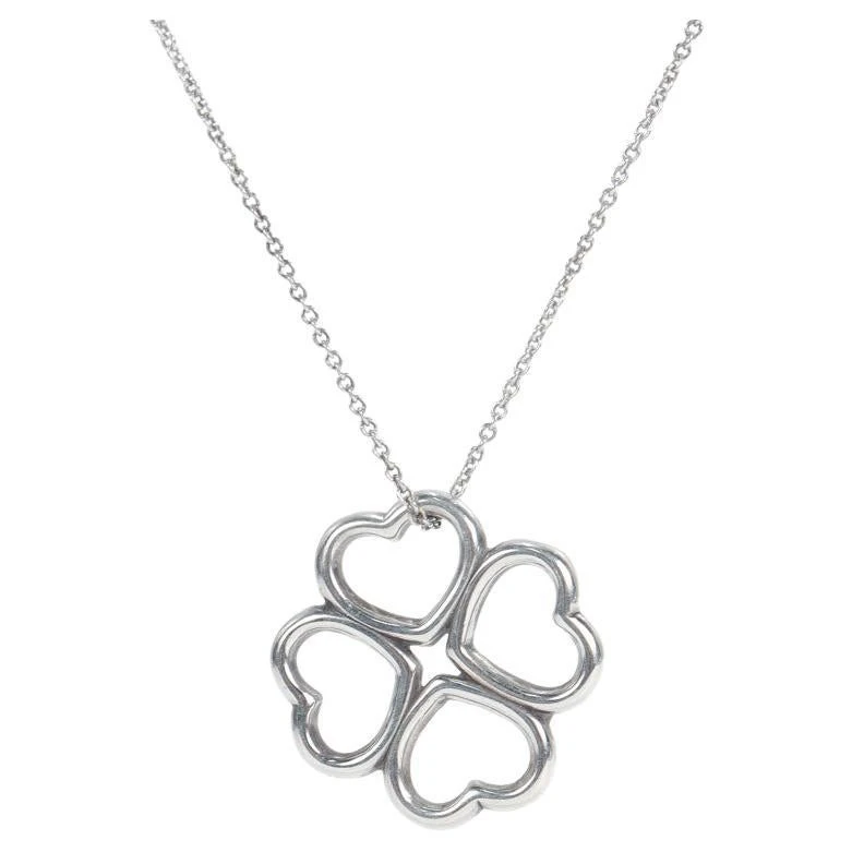 Tiffany & Co. Sterling Silver Four Hearts Clover Necklace 3 Tiffany & Co. Sterling Silver Four Hearts Clover Necklace