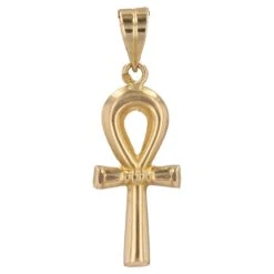 Unknown Modern 18 Karat Yellow Gold Egyptian Cross Pendant