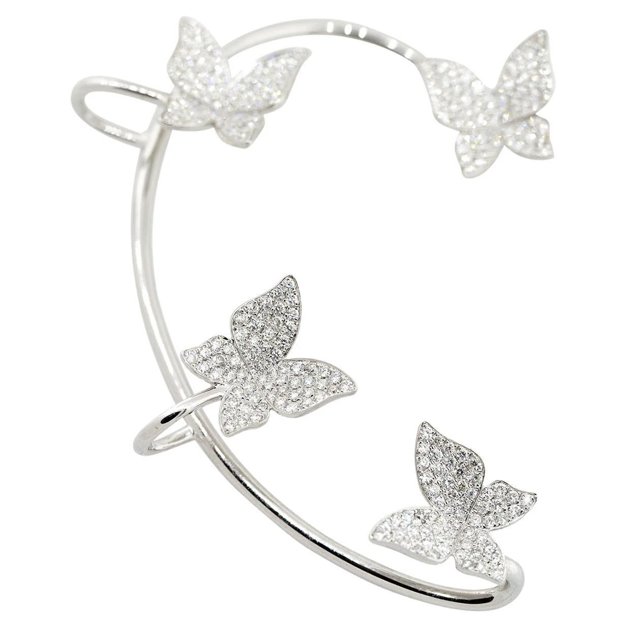 Unknown 0.97 Carat Pave Diamond Butterfly Ear Cuff 14 Karat In Stock 4 Unknown 0.97 Carat Pave Diamond Butterfly Ear Cuff 14 Karat In Stock – Image 2