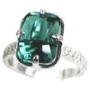 GIA 18k 6.26 Carat Indicolite Tourmaline Antique Art Deco Style Engagement Ring