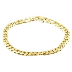 Unknown Mens Solid 14k Yellow Gold 46 Grams Cuban Link Heavy Masculine Bracelet
