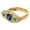 Syna Yellow Gold Blue Sapphire, Emerald And Diamond Ring 1 Syna Yellow Gold Blue Sapphire, Emerald And Diamond Ring -Mode Bijouterie Magasin j 19194112 1683237523129 bg processed