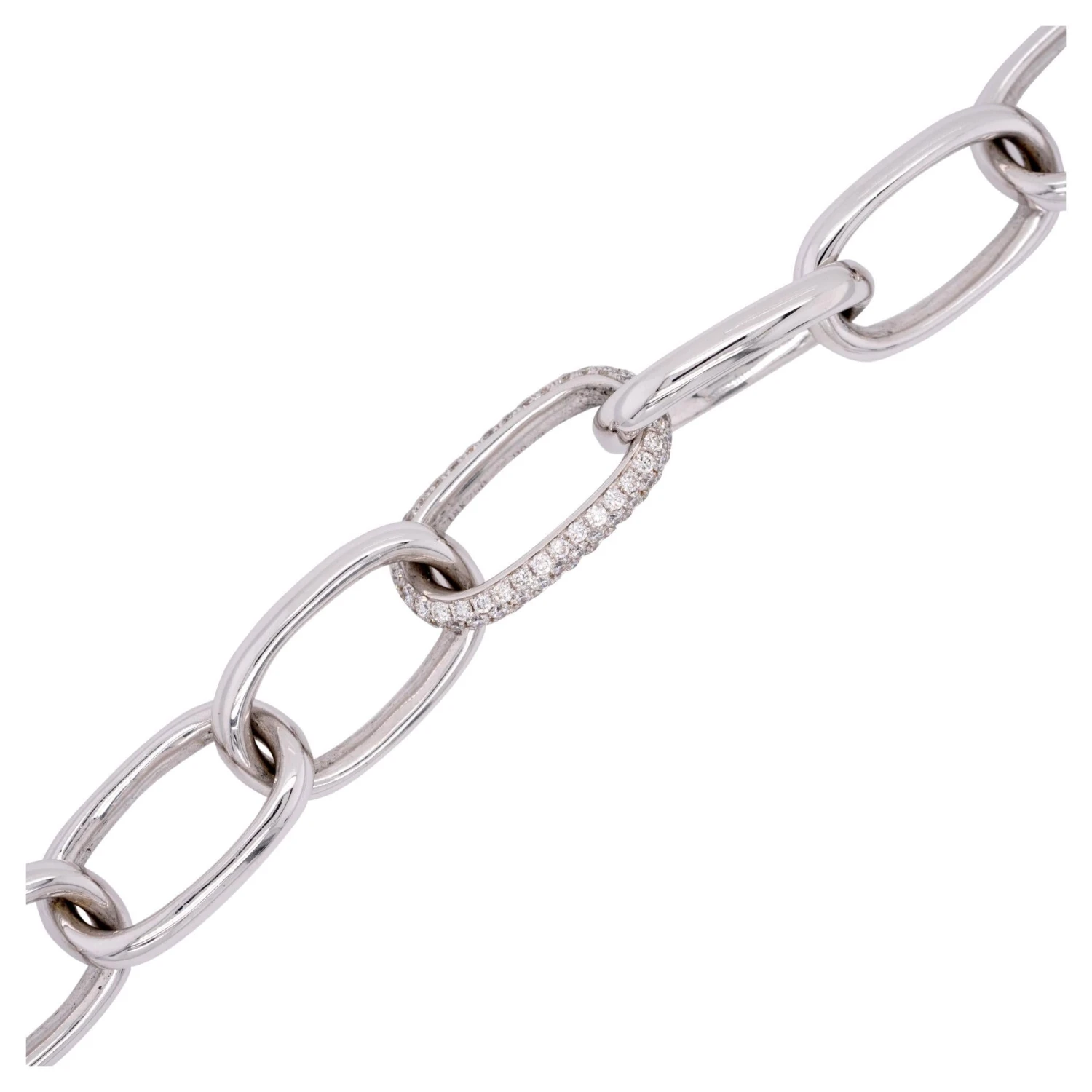 Unknown 0.72 Carat Round Cut Pave Diamond Link Bracelet 3 Unknown 0.72 Carat Round Cut Pave Diamond Link Bracelet