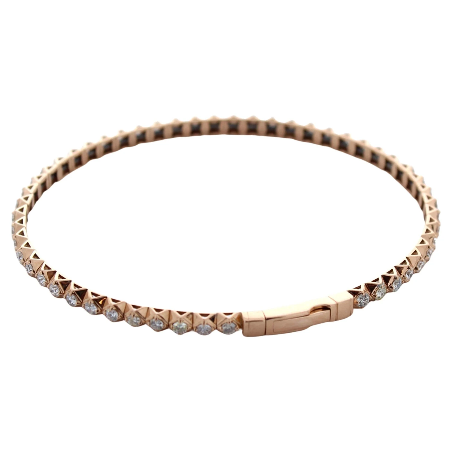 Unknown 2.00 Carat Total Diamond Fashion Bracelet In 14k Rose Gold 3 Unknown 2.00 Carat Total Diamond Fashion Bracelet In 14k Rose Gold