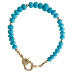 Sleeping Beauty Turquoise With Pave Diamonds Bracelet -Mode Bijouterie Magasin j 19245192 1683750700511 bg processed