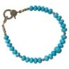 Sleeping Beauty Turquoise With Pave Diamonds Bracelet