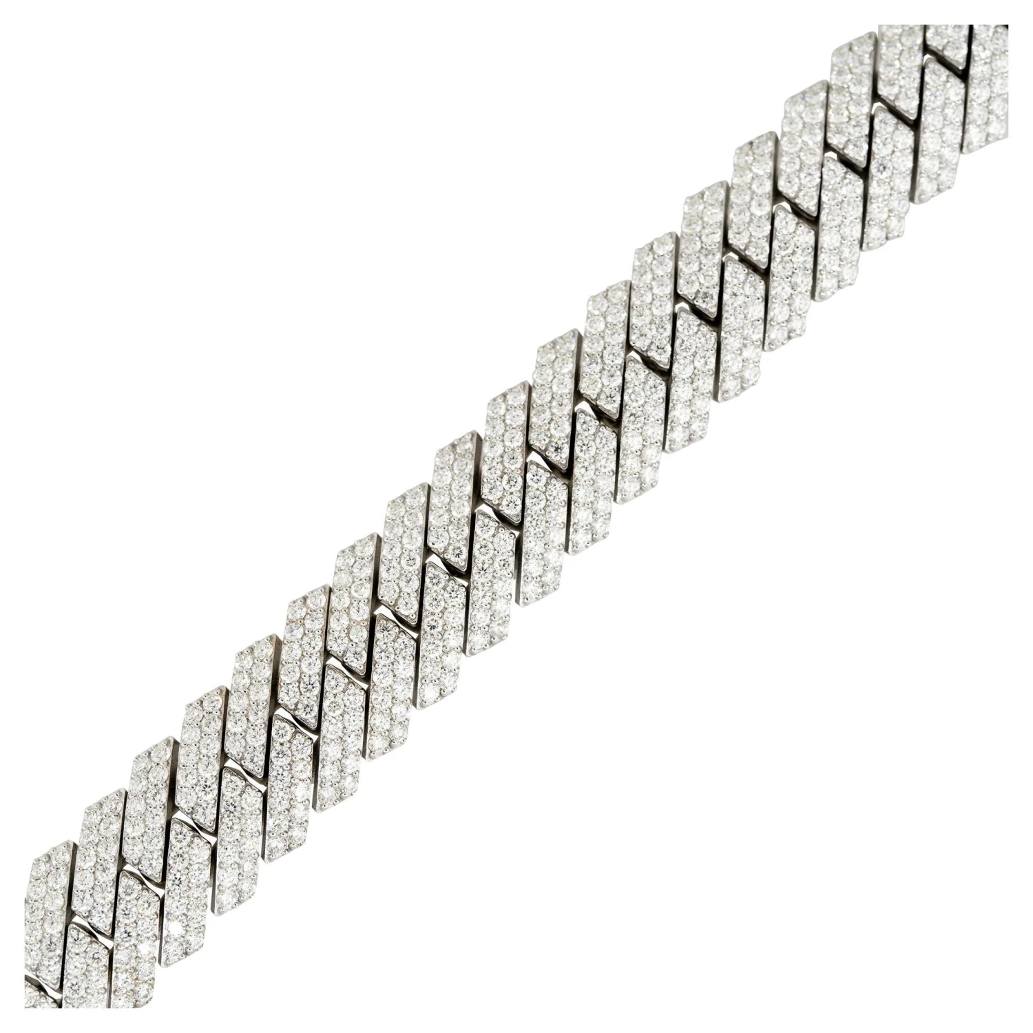 Unknown 18.18 Carat Pave Diamond Cuban Link Men's Bracelet 10 Karat 3 Unknown 18.18 Carat Pave Diamond Cuban Link Men's Bracelet 10 Karat
