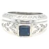 Unknown 14k White Gold Square Sapphire Scattered Diamond Ring 2 Unknown 14k White Gold Square Sapphire Scattered Diamond Ring -Mode Bijouterie Magasin j 19310292 1684344464182 bg processed