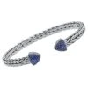 John Hardy Classic Chain Sterling Silver And Blue Sapphire Arrow Cuff Bracelet