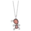 Piero Milano 18k White Gold Diamond & Pink Opal Necklace