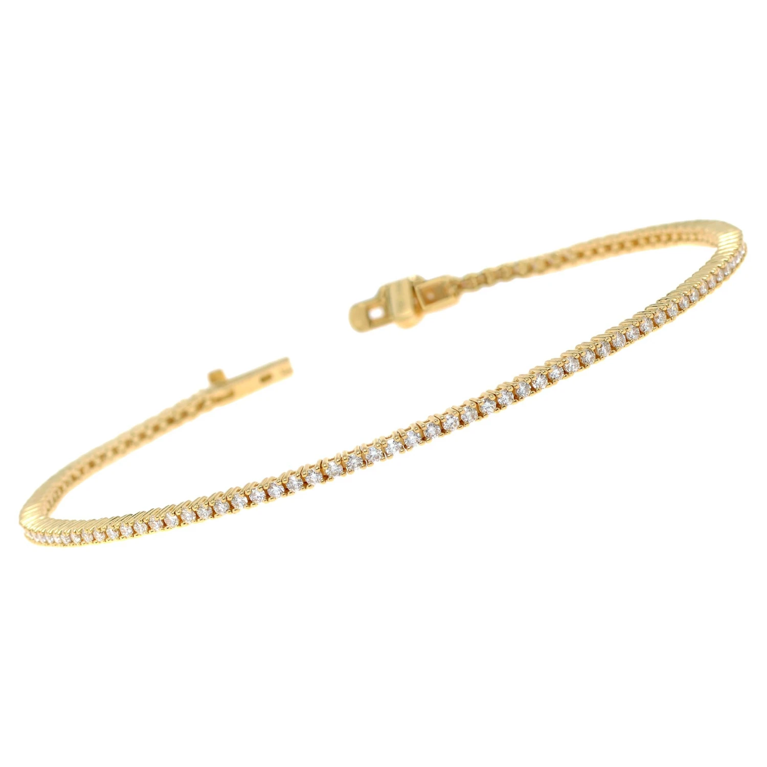 Tresorra 18k Yellow Gold Diamond Tennis Bracelet 3 Tresorra 18k Yellow Gold Diamond Tennis Bracelet