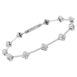 Piero Milano 18k White Gold Diamond Bracelet