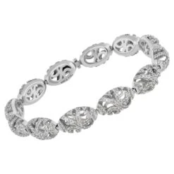 Piero Milano 18k White Gold Diamond Bracelet