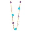 Mimi Milano Grace 18k Yellow Gold, Turquoise & Amethyst Princess Necklace 2 Mimi Milano Grace 18k Yellow Gold, Turquoise & Amethyst Princess Necklace -Mode Bijouterie Magasin j 19320302 1684341169500 bg processed