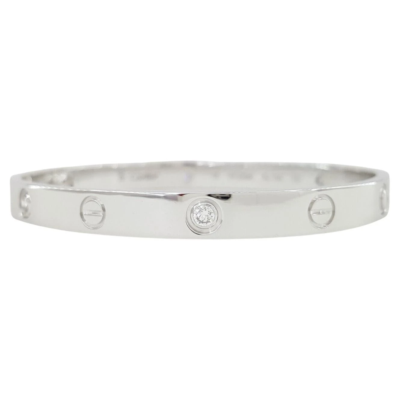 Cartier Love 4 Diamonds 18 Carat White Gold Bracelet 4 Cartier Love 4 Diamonds 18 Carat White Gold Bracelet – Image 2