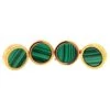 Natural Malachite Disk Round Shaped Sterling Silver Gold Plated Cufflinks -Mode Bijouterie Magasin j 19330782 1684420604697 bg processed