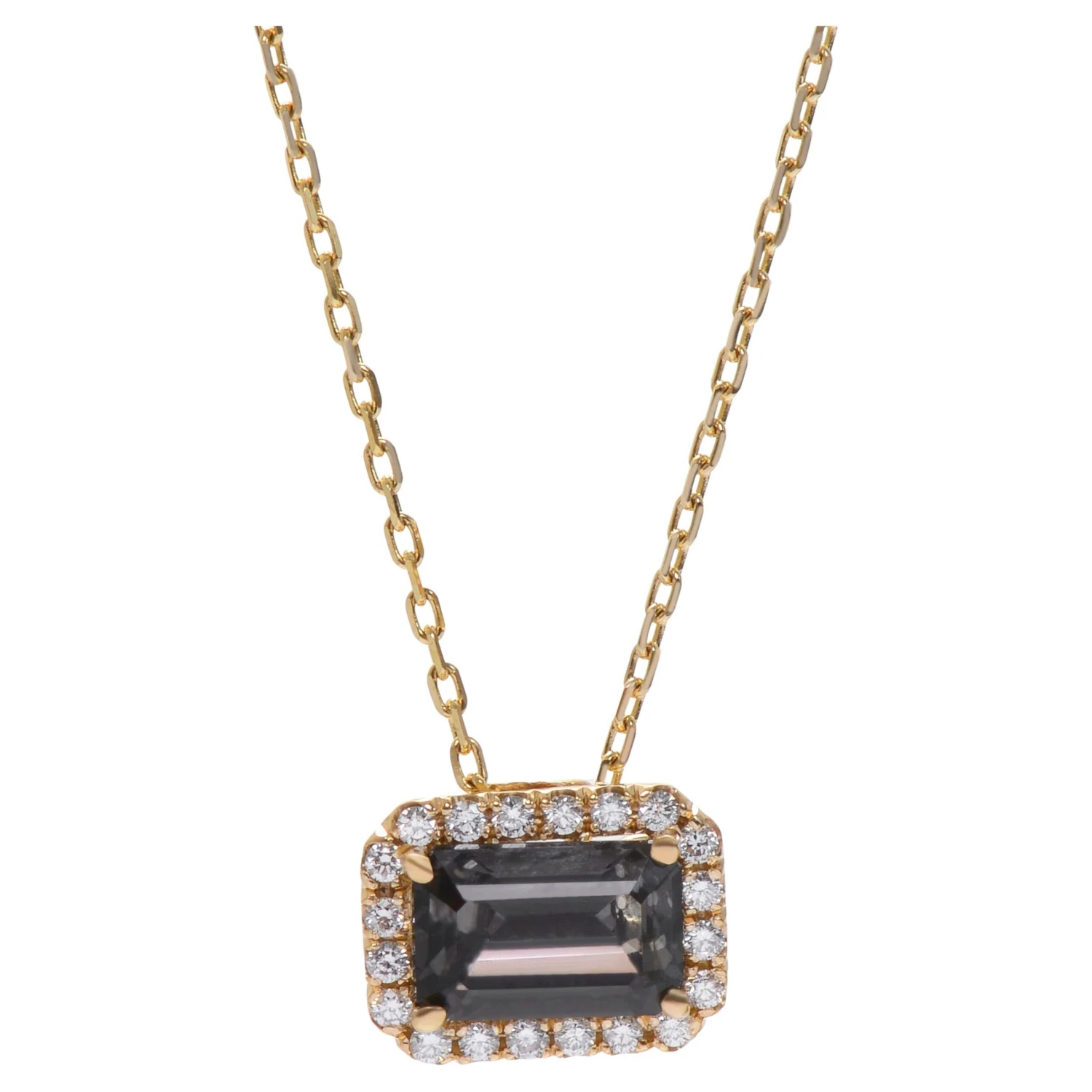 Suzanne Kalan 14k Yellow Gold, Black Night Quartz & Diamond Pendant Necklace 3 Suzanne Kalan 14k Yellow Gold, Black Night Quartz & Diamond Pendant Necklace