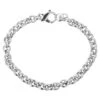 Unknown OWC White Gold Mens Link Bracelet