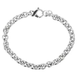 Unknown OWC White Gold Mens Link Bracelet