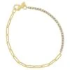 Alberto Yellow Gold Paperclip And White Diamond Tennis Bracelet 1 Alberto Yellow Gold Paperclip And White Diamond Tennis Bracelet -Mode Bijouterie Magasin j 19370252 1684767584849 bg processed