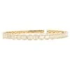 Unknown 18 Karat Yellow Gold Mosaic Set Diamond Oval Link Bangle Bracelet