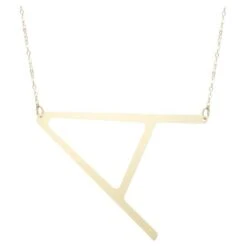 Alberto 14k Yellow Gold Extra Large Initial Necklace