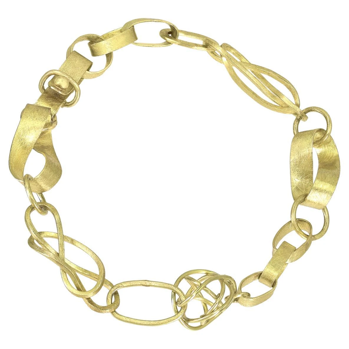 Petra Class Heavy Mixed Chain Link Elements 22k Yellow Gold Bracelet, 2023 3 Petra Class Heavy Mixed Chain Link Elements 22k Yellow Gold Bracelet, 2023
