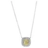 Tiffany & Co. Soleste Halo Fancy Intense Yellow Cushion Pendant If 1.00 Ctw